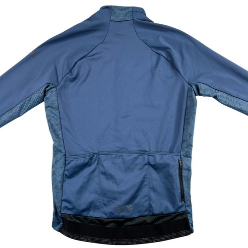 Gore Wear C5 Thermo Jersey Mens Medium Road Cycling Aerofit Blue Long Sleeve - Picture 2 of 10