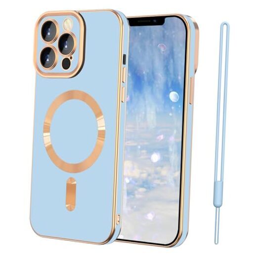 Case,Phone Case[Compatible with iPhone 12 Pro Max Blue(Bulit in MagSafe)