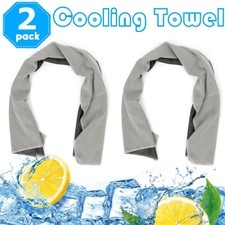 2 Pack Ice Cold Instant Cooling Towel Running Jogging Gym Chilly Pad Sport Yoga