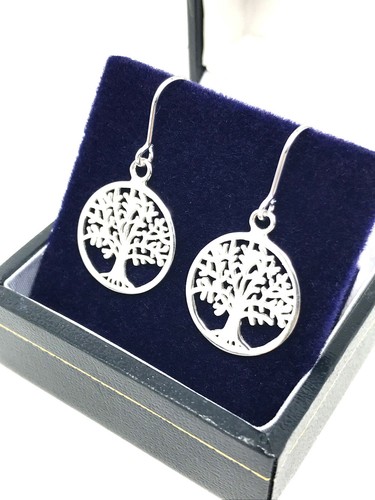 Tree of Life Earrings Sterling silver gift for women or girl - Picture 5 of 6