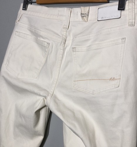 HENRY & BELLE | Worn White Tapered Boyfriend Denim Jeans size 26 - Picture 7 of 9