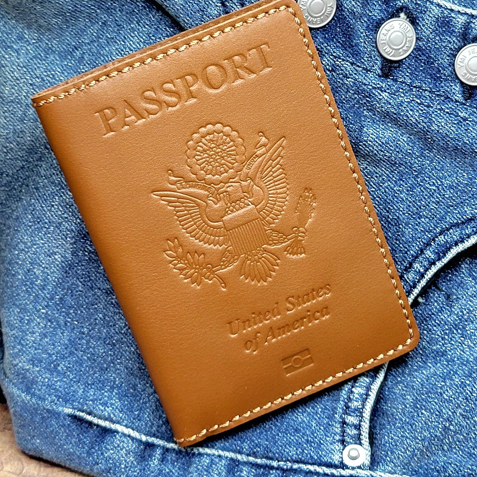 Montana West Genuine Leather Passport Holder Wallet for Men and Women Travel-image