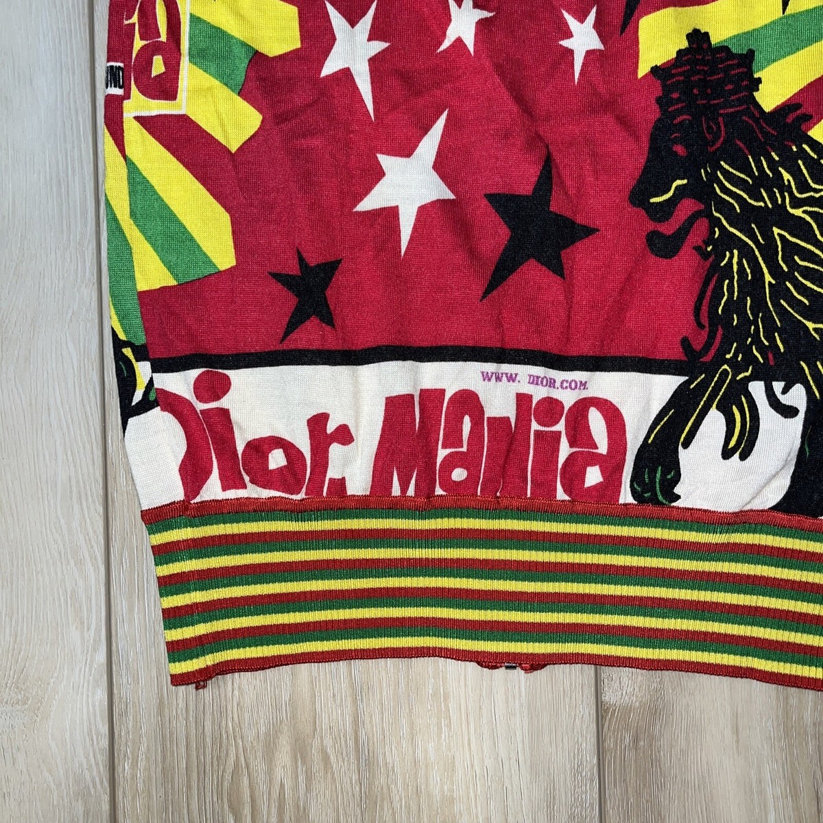 Vintage CHRISTIAN DIOR BY JOHN GALLIANO RASTA MANIA KNIT ZIP Vintage CHRISTIAN DIOR BY JOHN GALLIANO RASTA MANIA KNIT ZIP