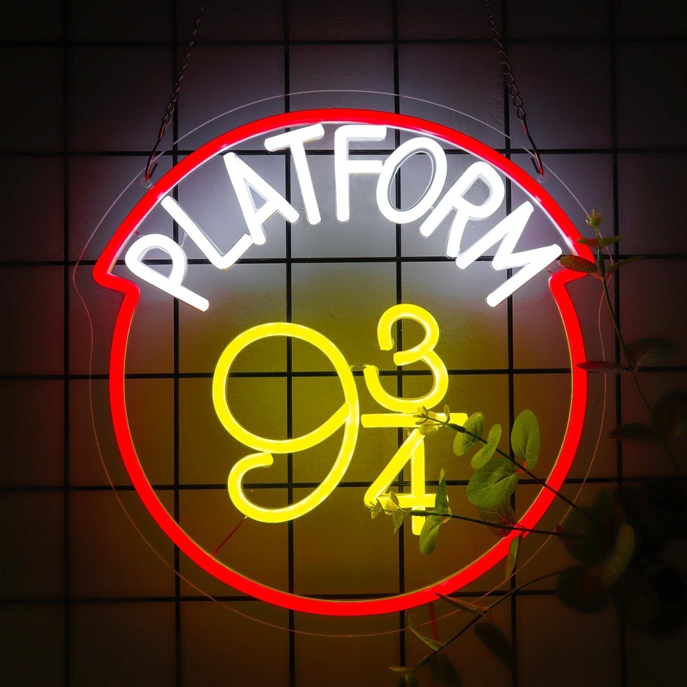 Platform 9 3/4 The Witcher LED Neon Light for Home or Birthday Party Decor