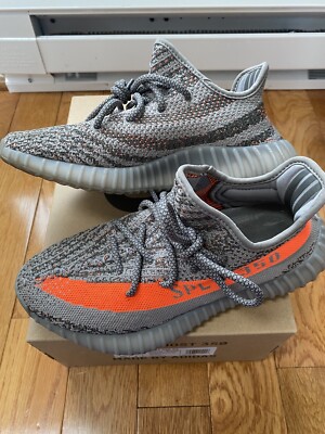 Adidas Yeezy Boost 350 V2 Beluga Reflective Size 6.5 Gray Orange