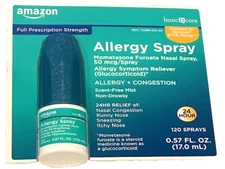 Amazon Basic Care Allergy Relief Nasal Spray - 0.57oz - 120 Sprays - Ex: 9/25