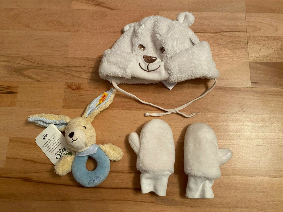 Babymtze und passende Handschuhe Sterntaler 9-12 Monate & Rassel Steiff  neu | eBay.de
