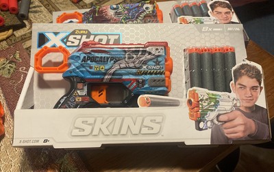 Zuru X Shot Apocalypse Skins Foam Dart Blaster New In Box 8 Darts