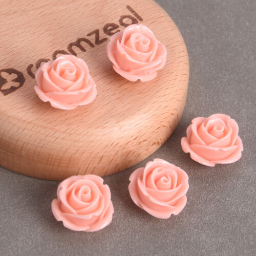5 Stck. Rose Blume Form 20 mm Künstliche Koralle Lose Perlen Für Schmuck Herstellung Posten - Bild 12 von 20