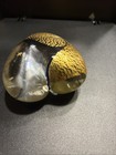 Robert Held Art Glass RHAG Heart Paperweight Gold Leaf, Cobalt Blue Clear Signed — photo 4
