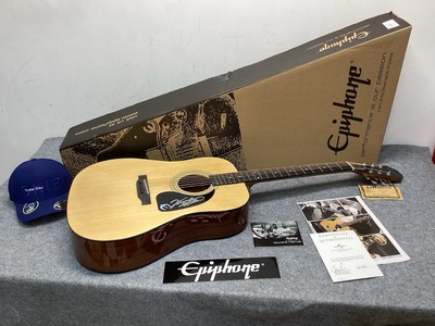Autographed Gibson Epiphone DR-100 NA Acoustic Guitar Country Music Vince Gill