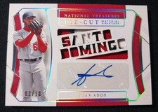 2022 Panini National Treasures Joan Adon Die-Cut Material Signatures Auto /10
