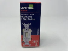 Leviton 15/20 Amp 4-Way Toggle Switch, Ivory CSB4-2IS