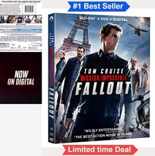 Mission Impossible Fallout Blu-ray Action Adventure Tom Cruise 4K Ultra HD