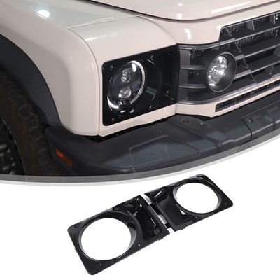 Car 2X Headlight Bezels ABS Piano Black (Replacement) For INEOS Grenadier 2020+