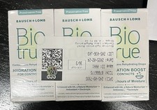 Lot Of 3”Bausch+Lomb Bio True Hydration Boost For Contacts-0.33 fl oz Ex 10/26