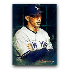 Joe Girardi #2 Art Card Limited 43/50 Edward Vela Signed (New York Yankees)