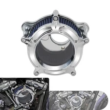 Clear Chrome Air Filter Blue Intake For Harley 18-2025 Softail Fat Boy Breakout