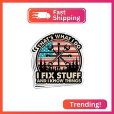 HOSALA 3in - 3Pcs That's What I Do I Fix Stuff and I Know Things Sticker Funny