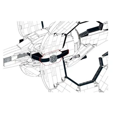 Hot Sale Fast Maneuverable Fighter Spaceship Ship with Stand and Plate 988