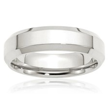 925 Sterling Silver 6mm Edge Classic Wedding Ring