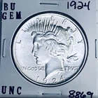 1924 P BU GEM PEACE SILVER DOLLAR UNC MS+++ U.S. MINT RARE COIN 8869