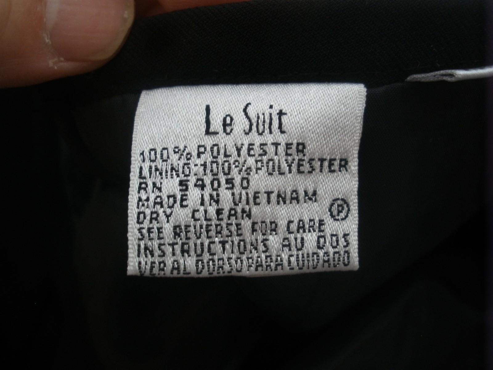 Vintage Women's 2 pc.Skirt Suit Black 16 Le Suit (T103)