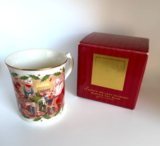 Lenox Santa's Toyshop Christmas Mug Santa's Holiday Journey Gold Trim with Box