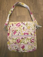 Vera Bradley Floral Fantasy Quilted Crossbody Messenger Purse Retired Pattern