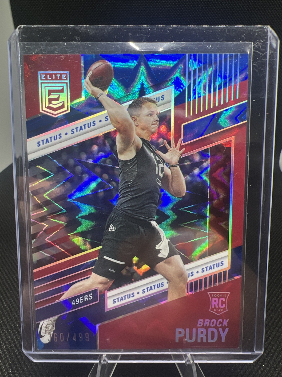 2022 Panini Donruss Elite - Rookies Brock Purdy #185 Status Explosion /499 (RC)