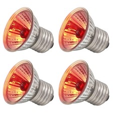 4 PCS 50W UVA Infrared Reptile Heat Bulbs Red Light Turtle Lamp Terrarium