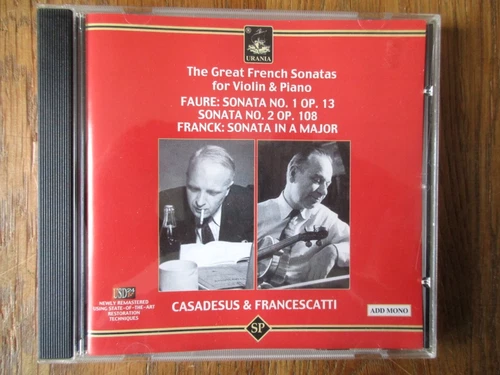 Faure - Violin Sontas 1 & 2 etc / Francescatti / Casadesus / Urania SP 4252 Ed1