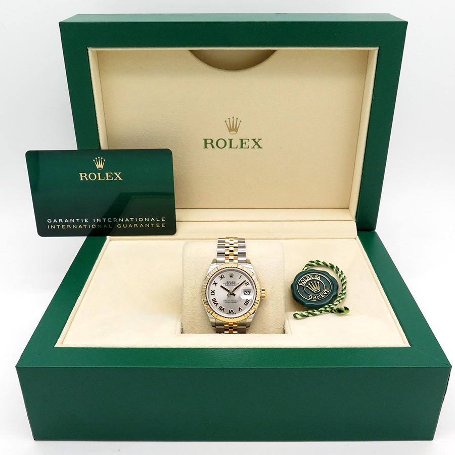 Rolex 279173 Datejust 18K/SS with Silver Roman Dial on Jubilee image 2