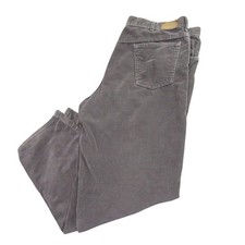 LL Bean Corduroy Pants Mens 38x30 Gray Vintage Straight Leg Made in USA 14583