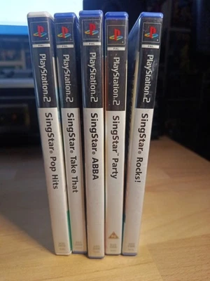 PlayStation 2 PS2 Singstar Bundle 5 games - Good condition complete with manuals - Image 1 of 4