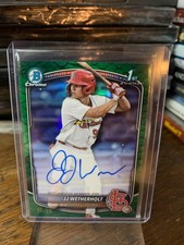 JJ Wetherholt 2025 Bowman Chrome Reptilian Green 1st Auto /99