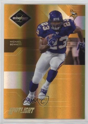 2005 Leaf Limited Spotlight Gold 5/25 Michael Bennett #57 0ar