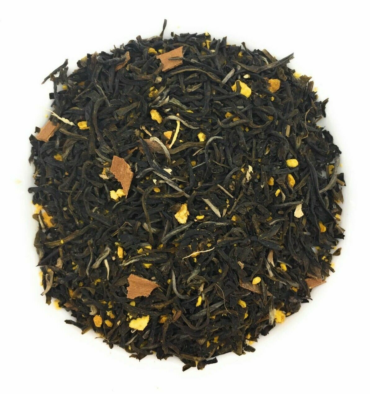 Thé vert aux épices orange saveur naturelle mélange de feuilles en vrac...