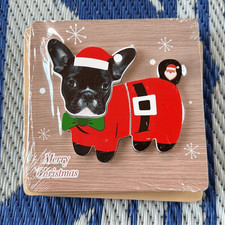  4 Merry Christmas Dog Cat Pet Easy Puzzles Wooden Jigsaw Puzzles Kids Baby