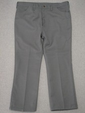 LH03415 VINTAGE 1990s USA WRANGLER STA-PREST POLY PANTS 42x30 msr 41"x30" GRAY
