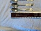 RARE SET 6 STERLING SILVER WHITING ANTIQUE SPOONS MID 1800'S 5” LONG — photo 3