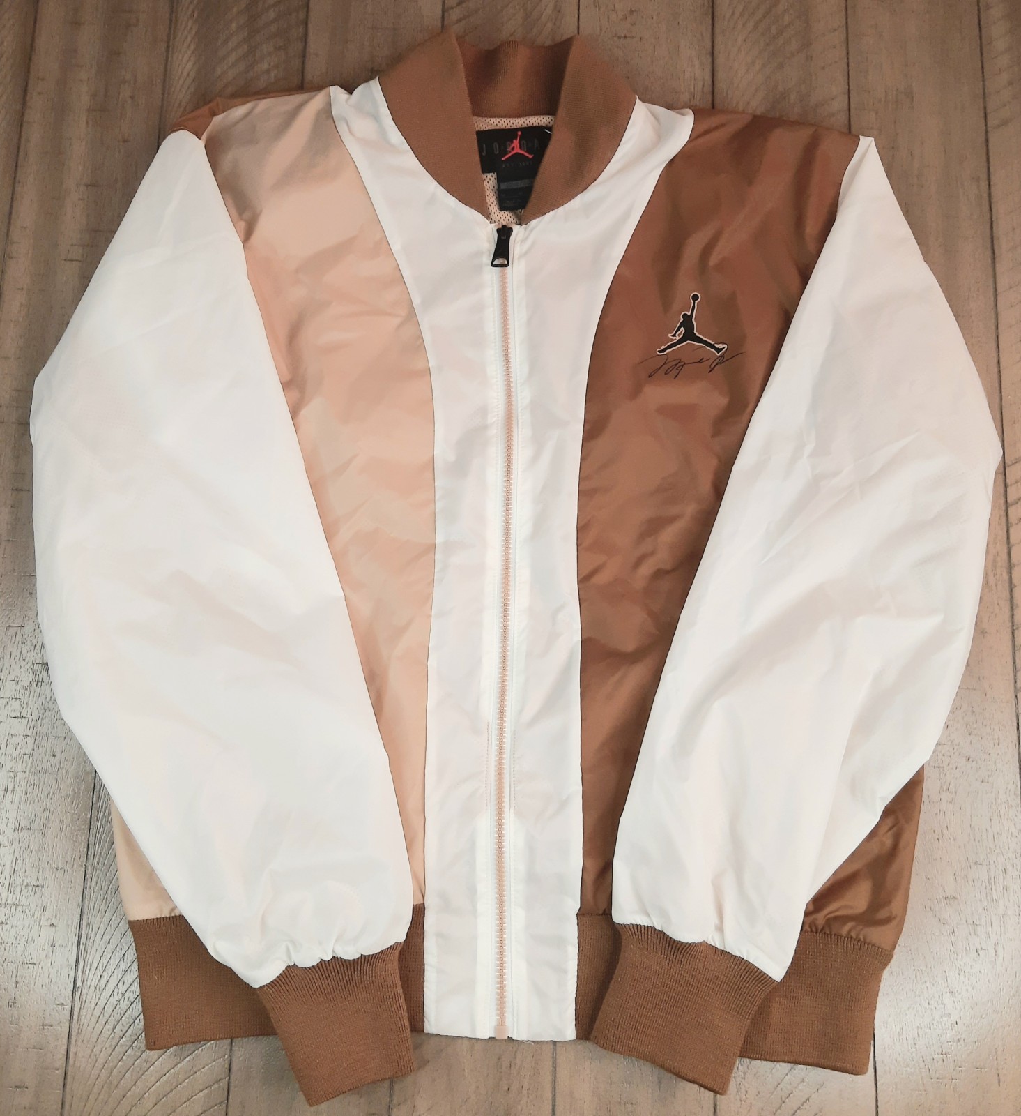Nike Air Jordan Jumpman Men's Windbreaker Jacket Brown/Tan FB7032-281 - Size S
