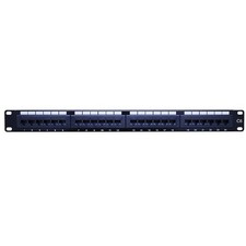 Vanco 820664 24 Port Cat6 Patch Panel 1U 19" Rack-Mountable