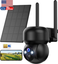 4G LTE Cellular Solar Security Camera Outdoor: No Wifi Solar Powered Security Ca