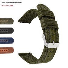 High Quality Quick Release Nylon Canvas Watch Band Straps Mens 18 20 22 24mm