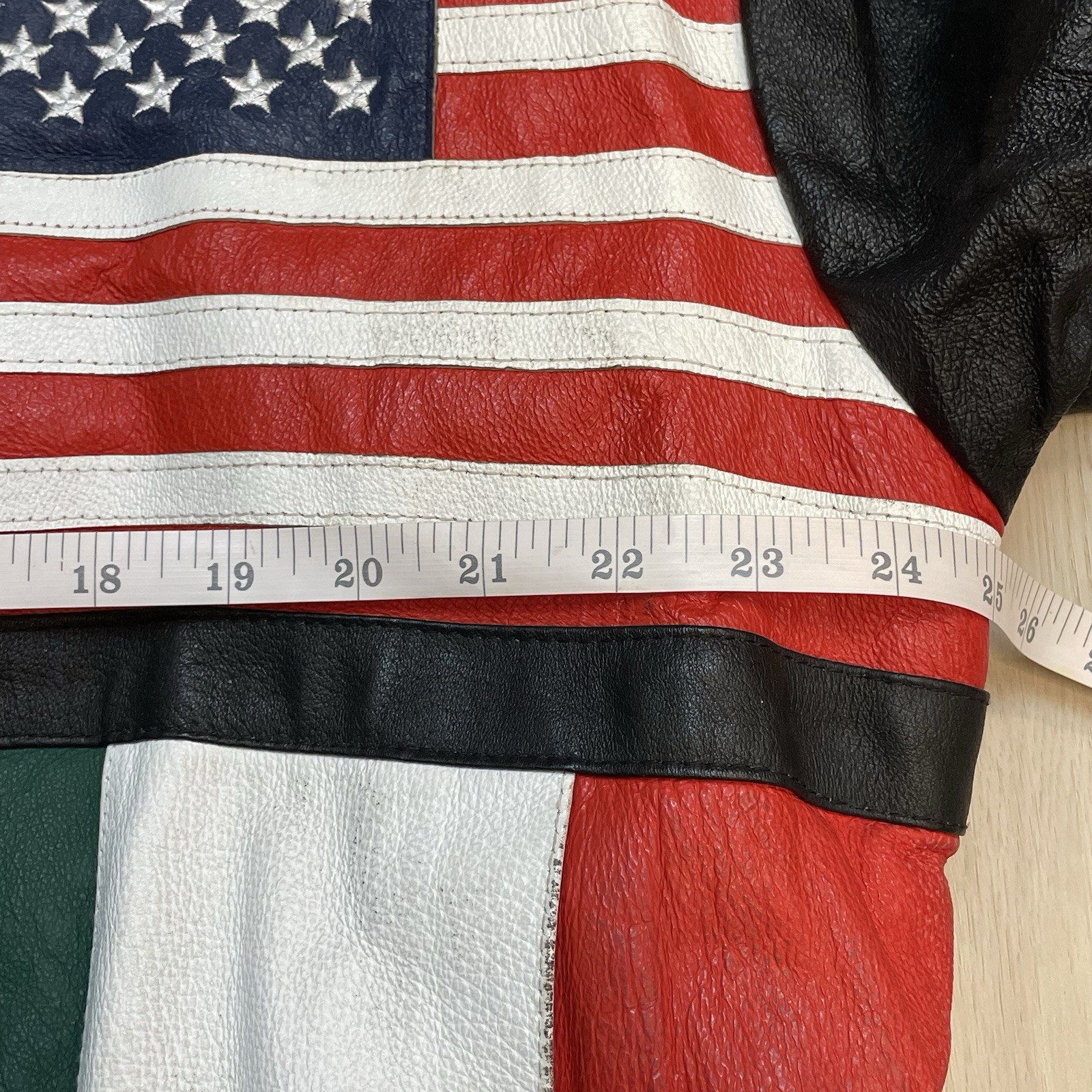 Phase 3 World Flags Bomber Leather Jacket Vintage… - image 16