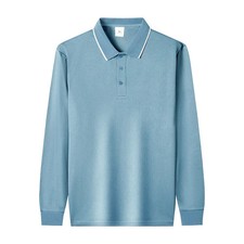 New Men's Casual Long Sleeved Polo Shirt Fashionable