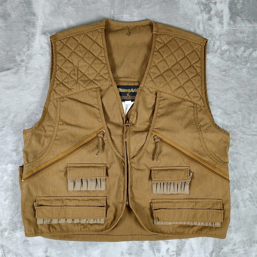 Gamehide tan canvas shooting/hunting outdoors utility vest mens Large