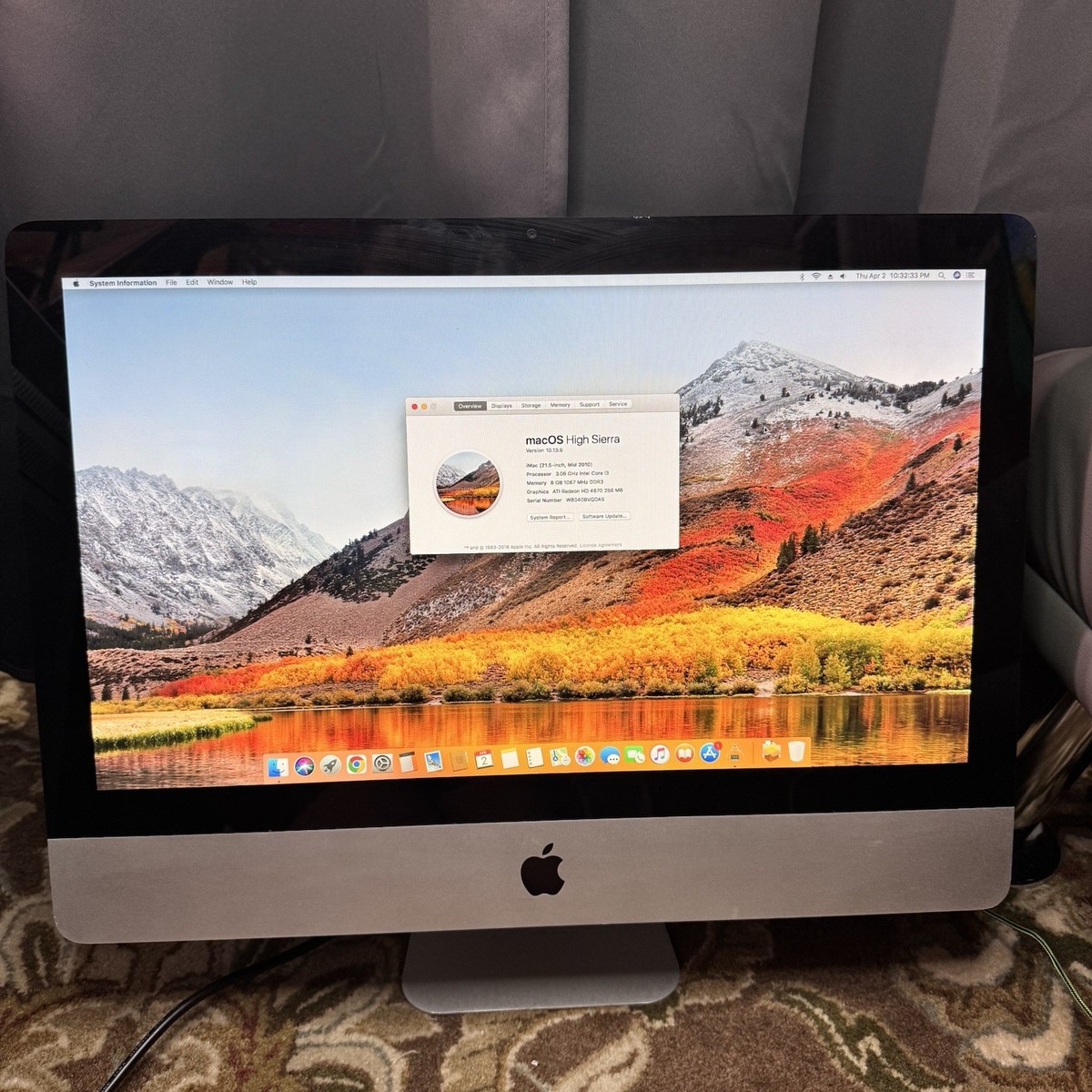 Imac 21.5 inches- MacOS High Sierra