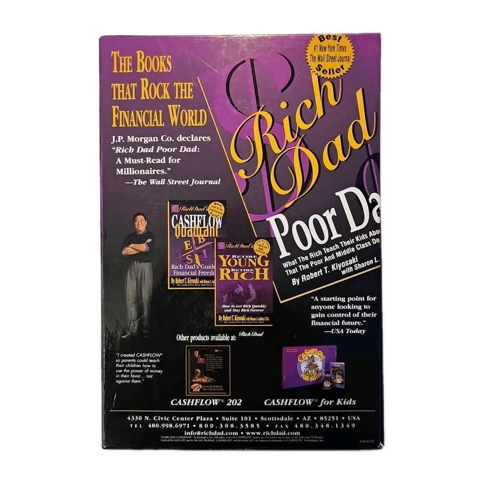 Cashflow Board Game Rich Dad Poor Dad Robert Kiyosaki, Complete - Image 2 of 4